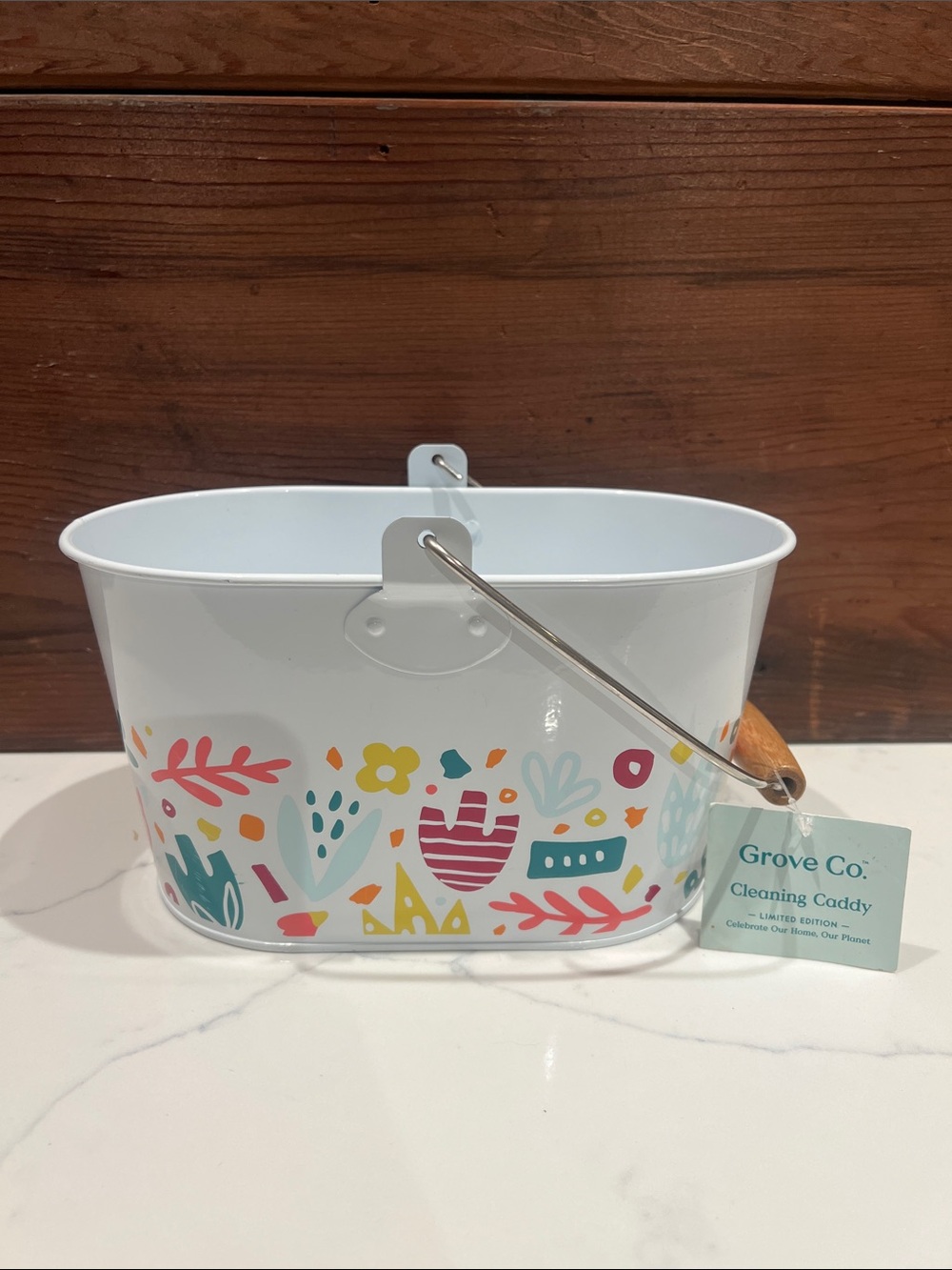🔥‼️Grove Co. White Floral Motif Cleaning Caddy‼️🔥
